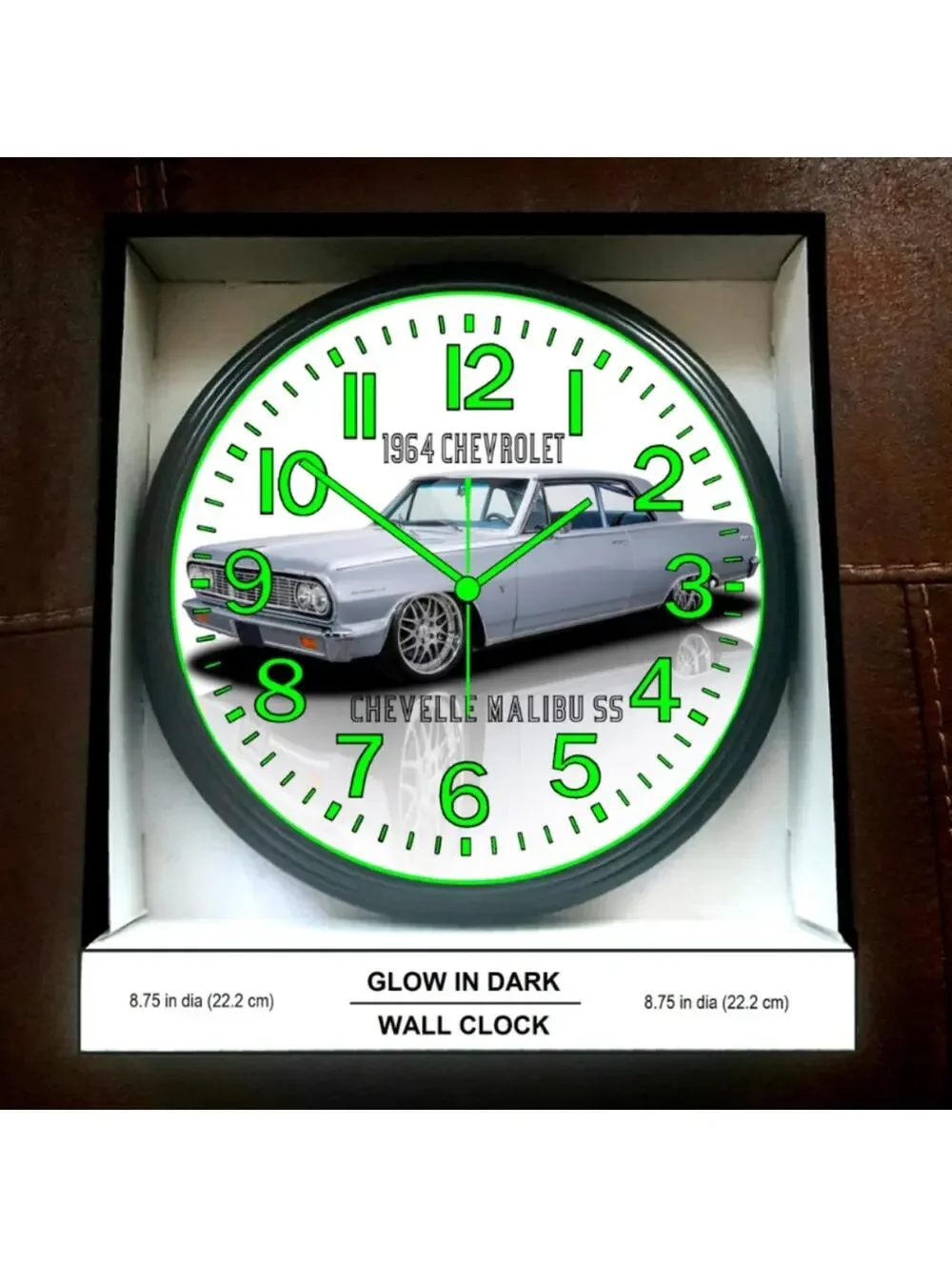 1964 Chevy Chevrolet SS Malibu Glow In The Dark Wall Clock New!